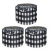 Carson Dellosa Education Black Gingham Rolled Scalloped Borders, 65 Feet Per Roll, Pack of 3