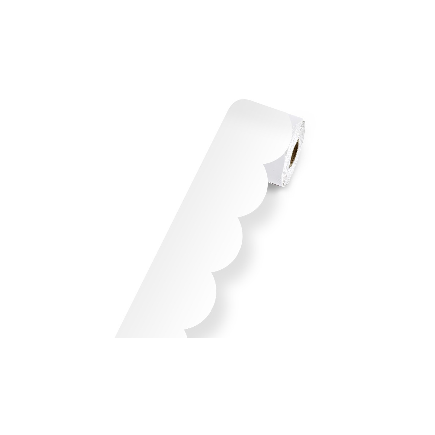 Carson Dellosa Education White Rolled Scalloped Bulletin Board Borders, 3 Inch x 65 Feet