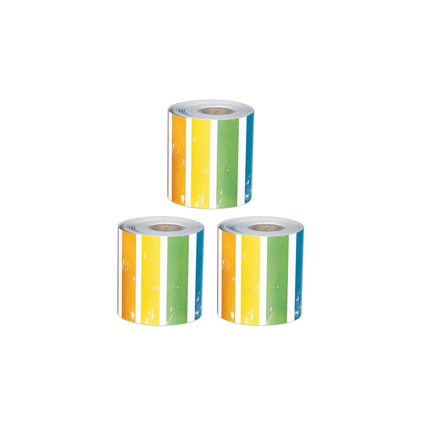 Carson Dellosa Education All Are Neighbors Stripes Rolled, 65 Feet Per Roll, Pack of 3