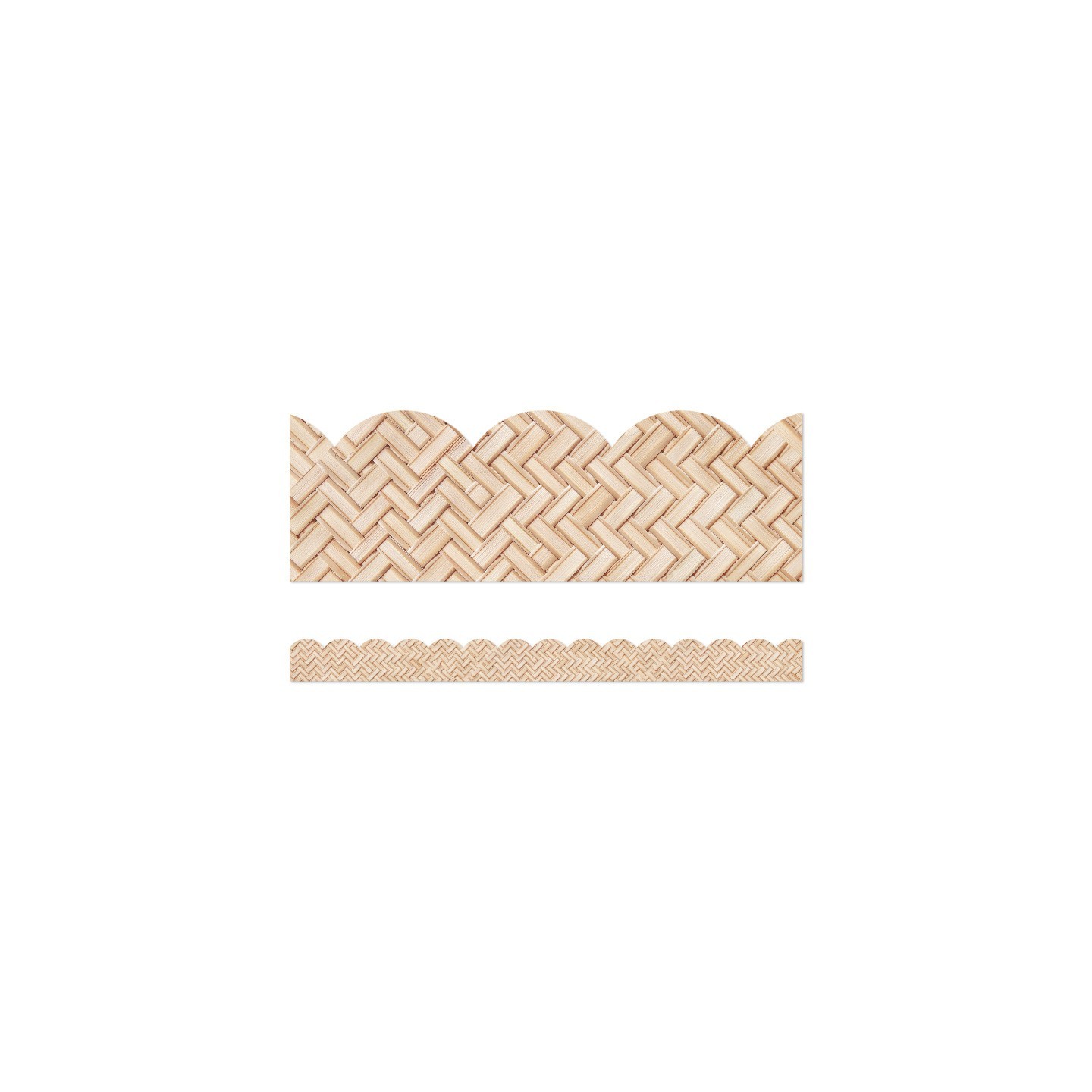 Carson Dellosa Education True to You Woven Bamboo Scalloped Bulletin Board Borders, 39 Feet
