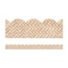 Carson Dellosa Education True to You Woven Bamboo Scalloped Bulletin Board Borders, 39 Feet