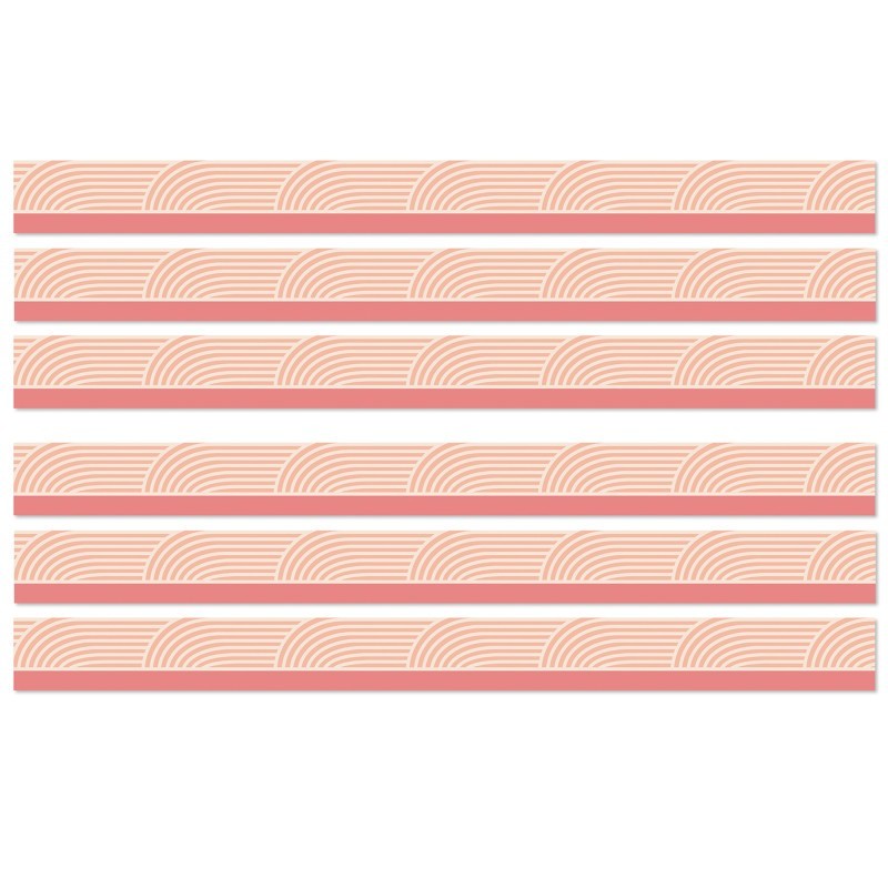 Carson Dellosa Education True to You Coral Wave Straight Bulletin Board Borders, 36 Feet Per Pack, 6 Packs