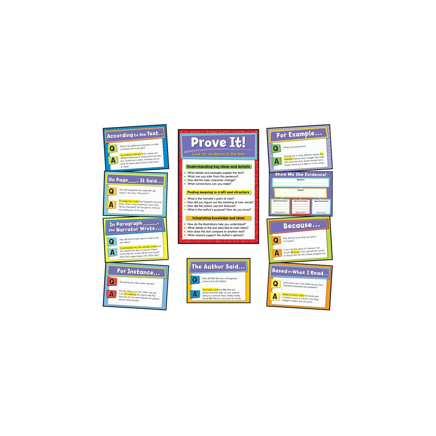 Carson Dellosa Education Evidence-Based Reading and Writing Bulletin Board Set