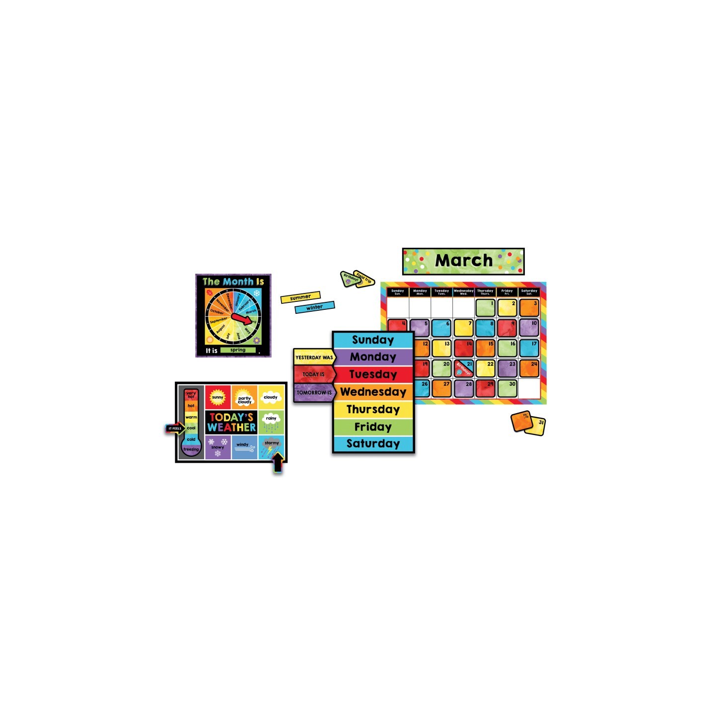 Carson Dellosa Education Celebrate Learning Calendar Bulletin Board Set