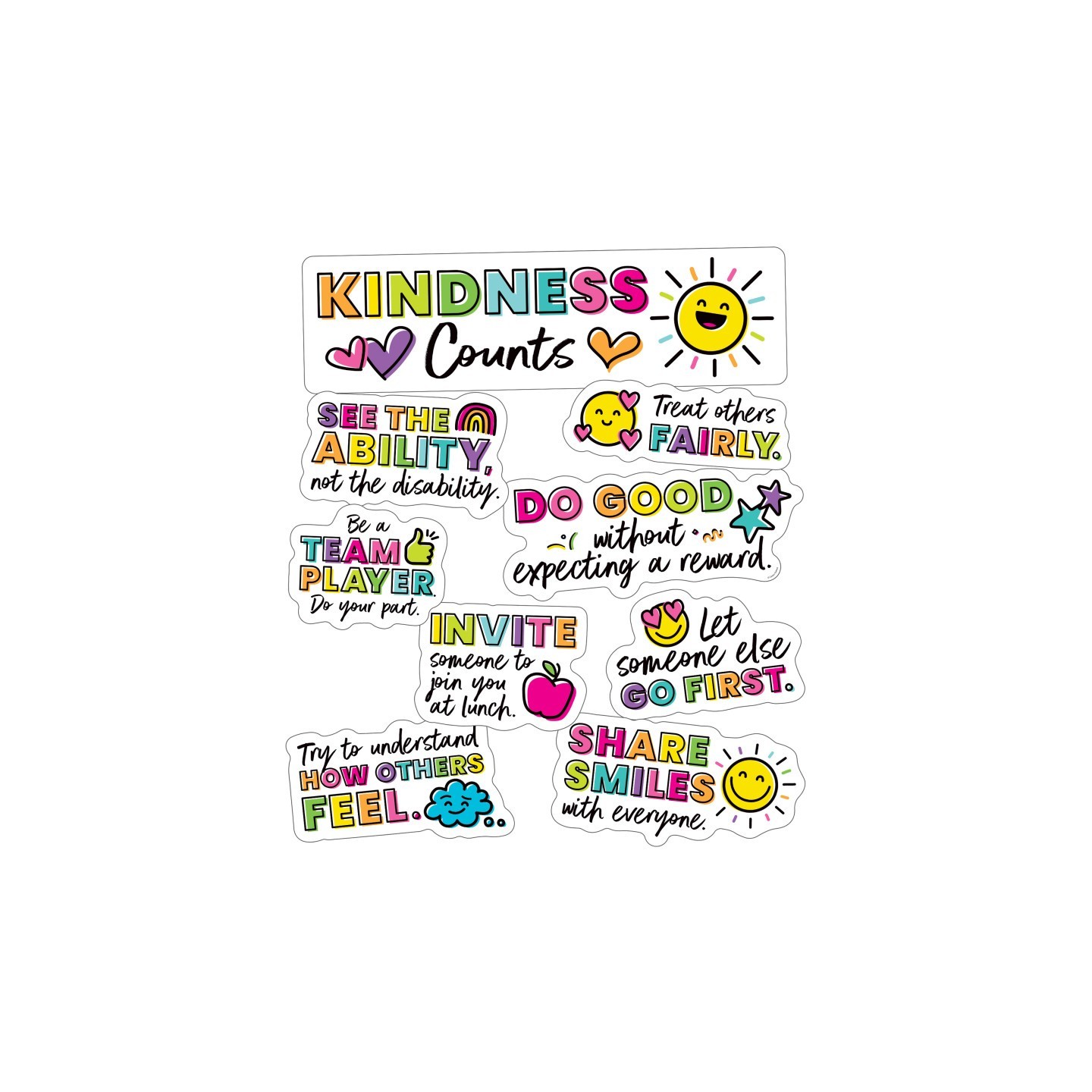 Carson Dellosa Education Kind Vibes Kindness Counts Mini Bulletin Board Set