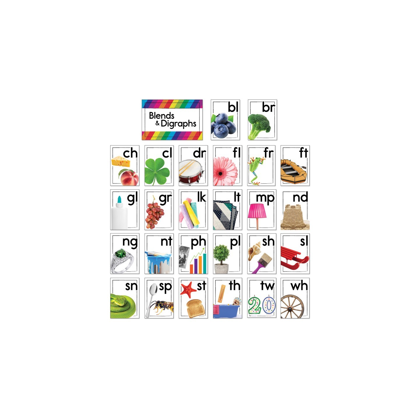 Carson Dellosa Education Blends and Digraphs Bulletin Board Set