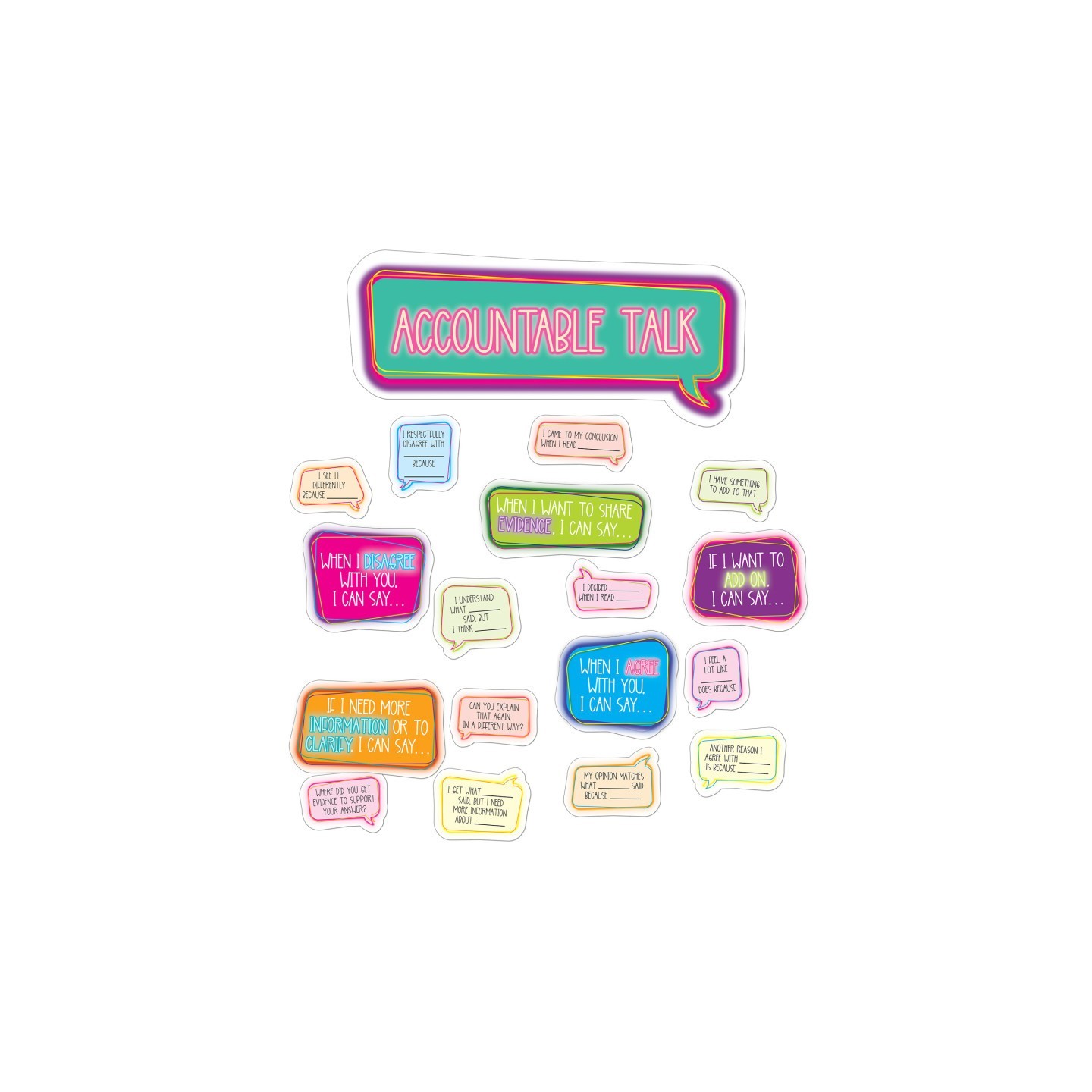 Carson Dellosa Education Accountable Talk Bulletin Board Set