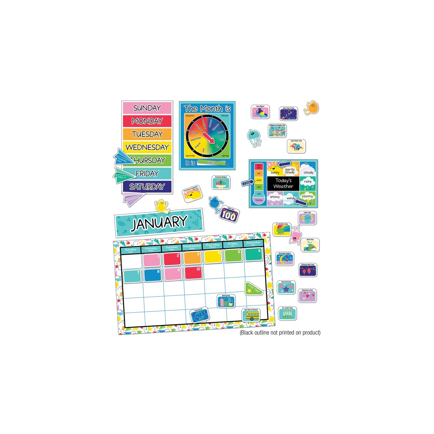 Carson Dellosa Education Happy Place Calendar Bulletin Board Set