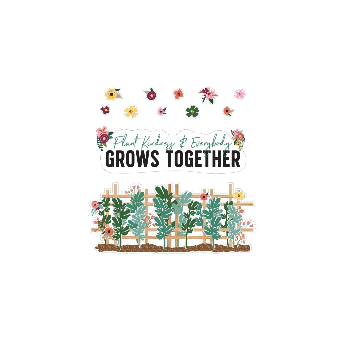 Carson Dellosa Education Grow Together Plant Kindness & Everybody Grows Together Bulletin Board Set