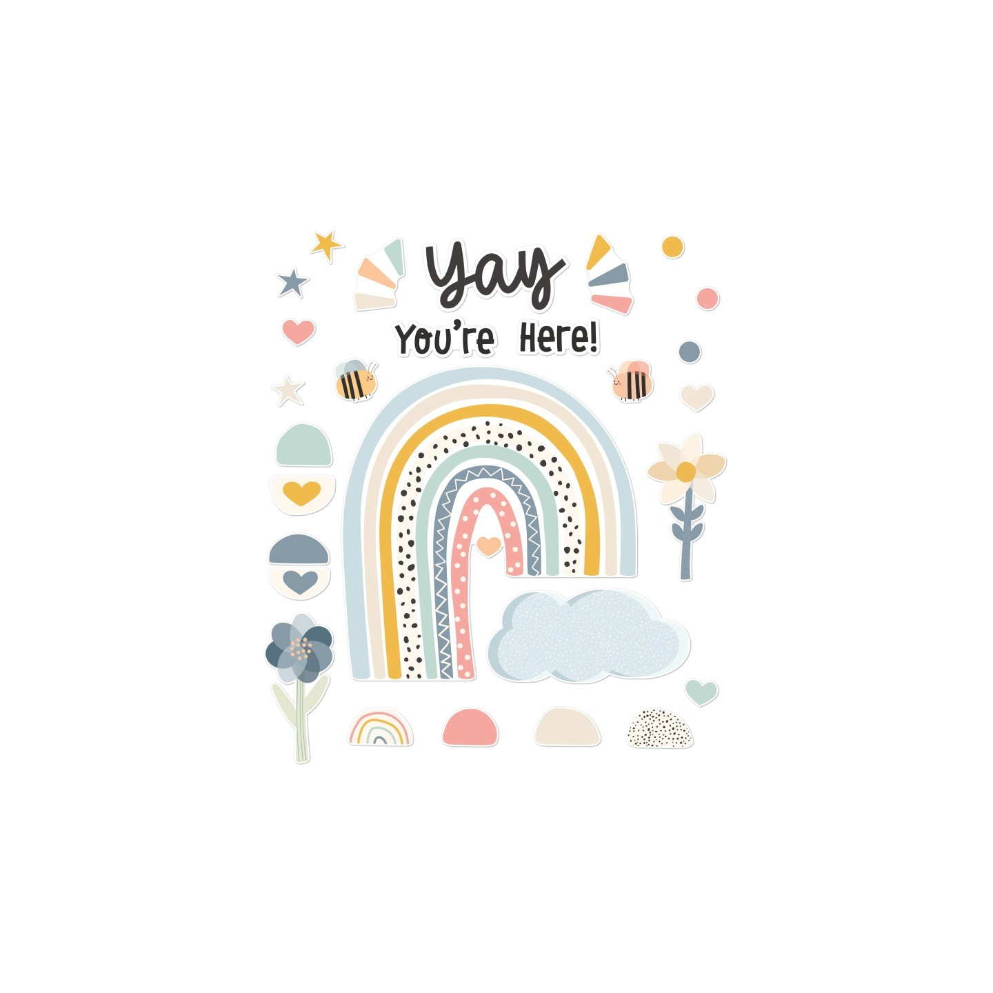 Carson Dellosa Education We Belong Yay You're Here! Bulletin Board Set