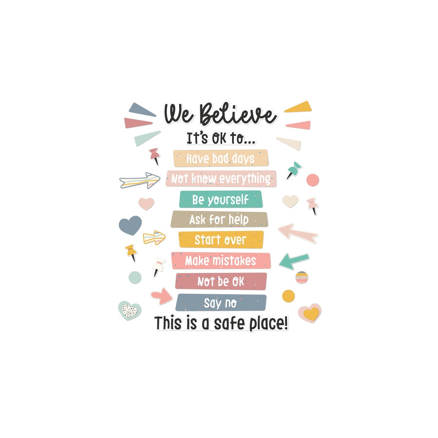 Carson Dellosa Education We Belong Motivational Bulletin Board Set