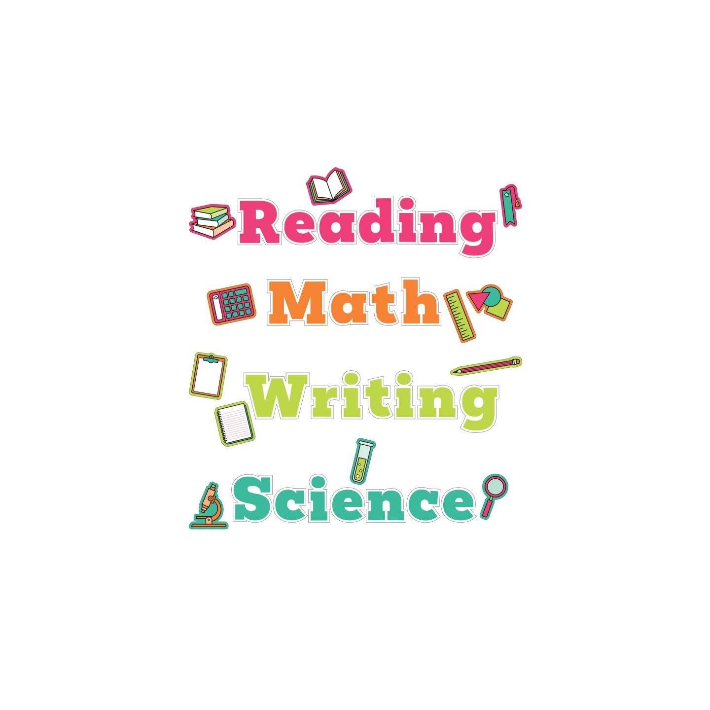 Carson Dellosa Education Wall Signs for Core Subjects Bulletin Board Set