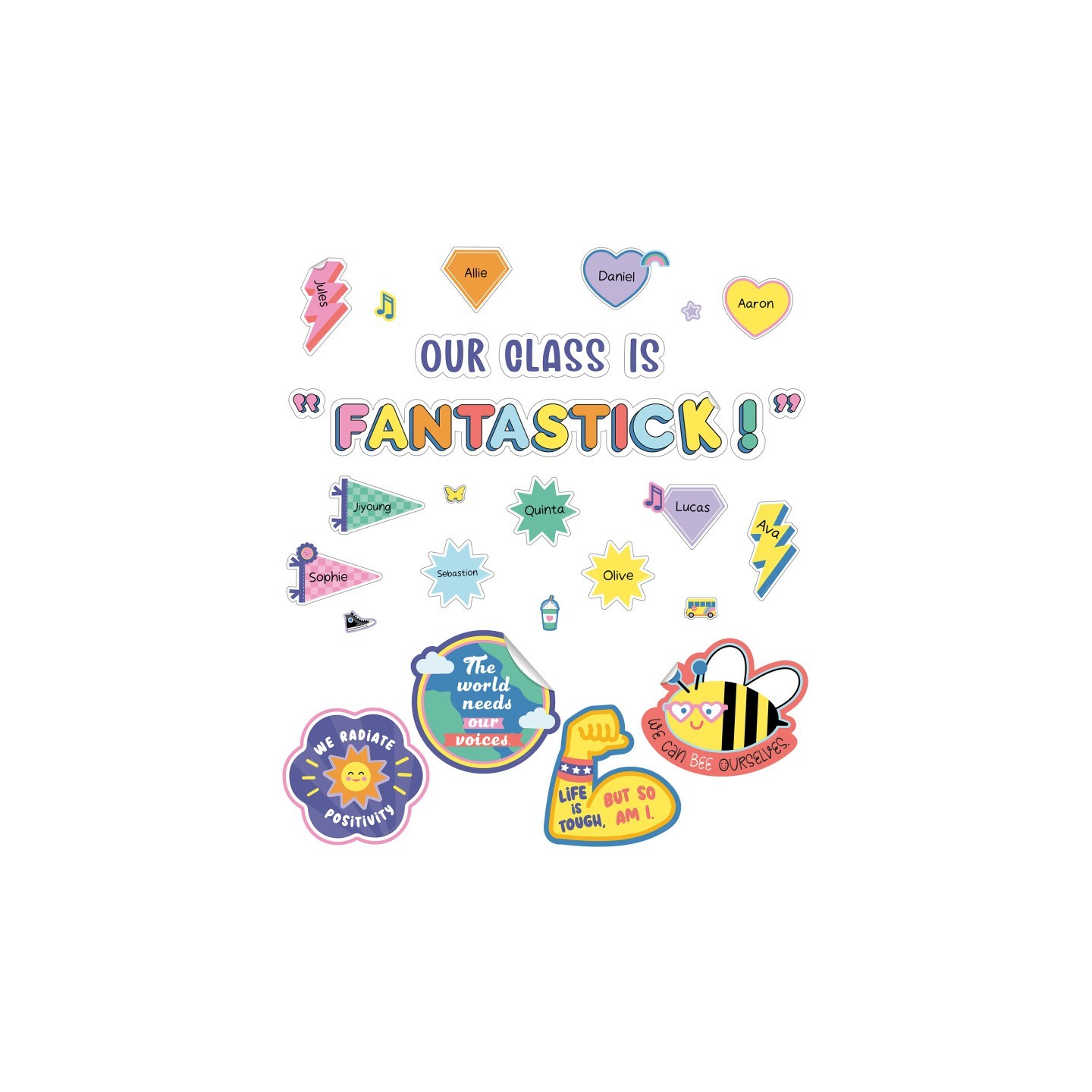 Carson Dellosa Education We Stick Together Our Class is Fantastic Bulletin Board Set