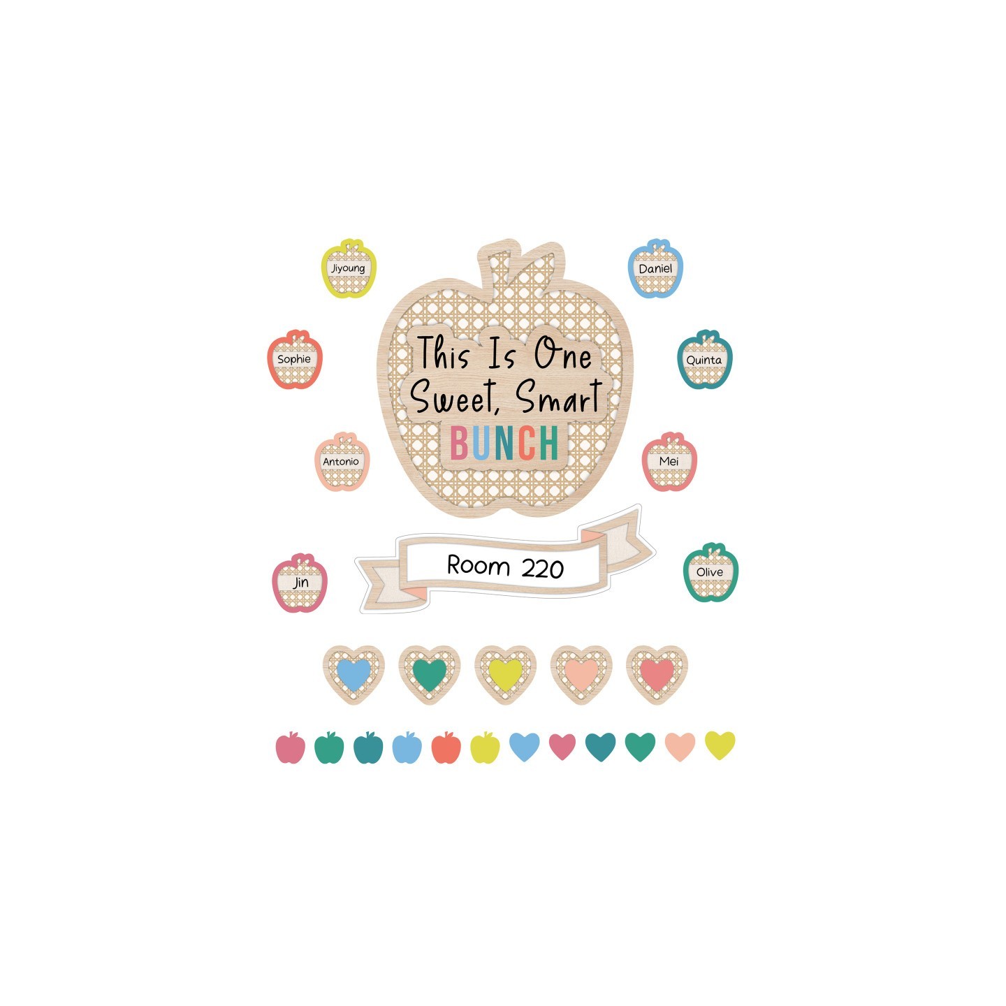 Carson Dellosa Education True to You This Is One Sweet, Smart Bunch Bulletin Board Set