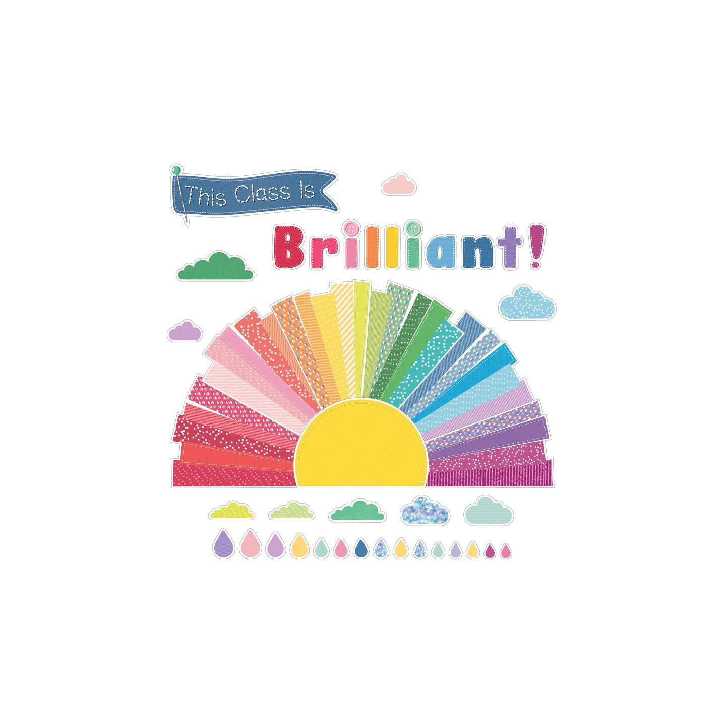 Carson Dellosa Education Crafty and Cool This Class Is Brilliant! Bulletin Board Set, 69 Pieces
