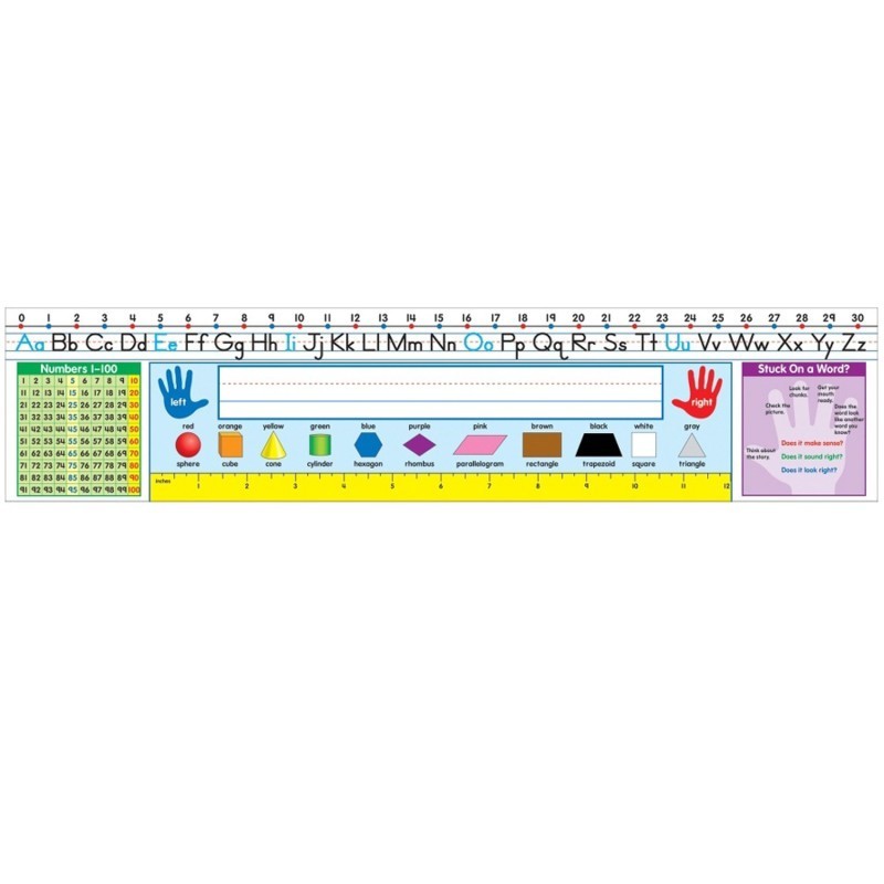 Carson Dellosa Education Self-Adhesive Traditional Manuscript Nameplates, Grades 1-2, Pack of 30
