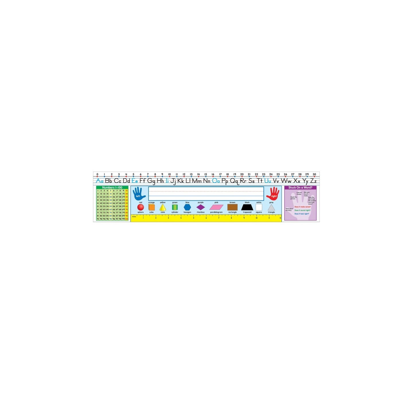 Carson Dellosa Education Self-Adhesive Traditional Manuscript Nameplates, Grades 1-2, Pack of 30