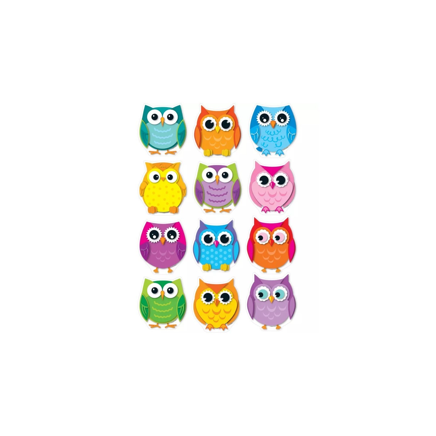 Carson Dellosa Education Colorful Owls Cut-Outs, Pack of 36