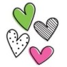 Carson Dellosa Education Kind Vibes Jumbo Doodle Hearts Cut-Outs, Pack of 12