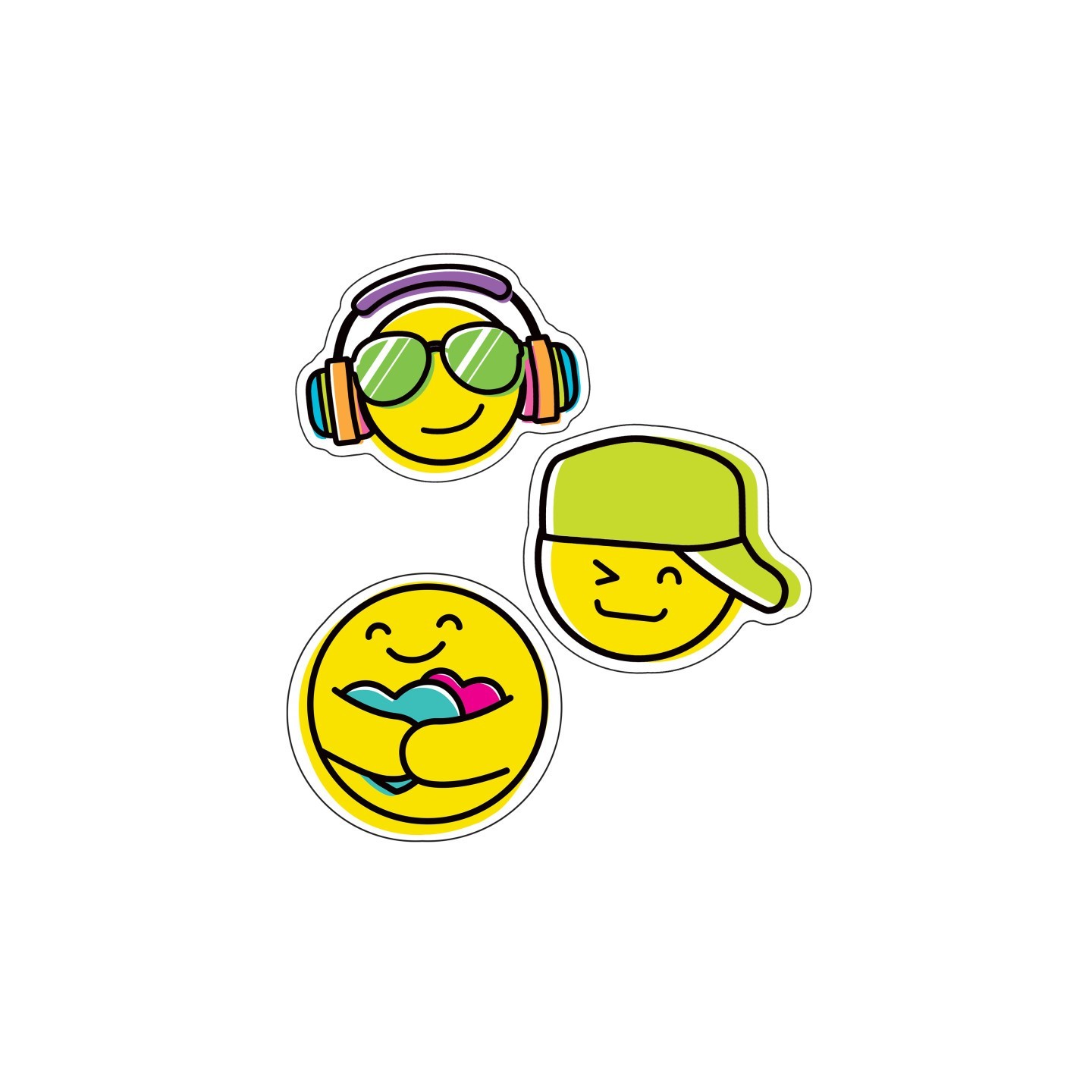Carson Dellosa Education Kind Vibes Smiley Faces Cut-Outs, Pack of 36