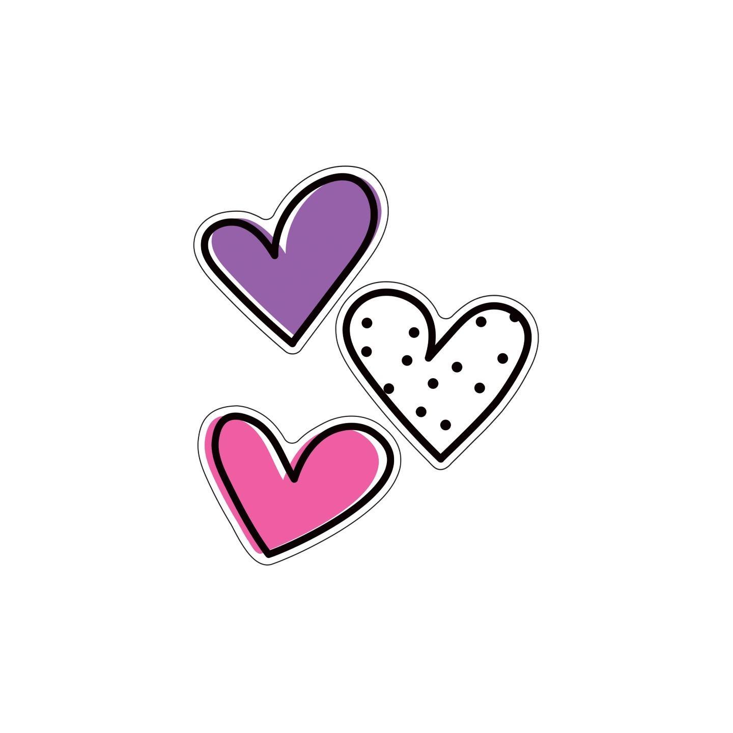 Carson Dellosa Education Kind Vibes Doodle Hearts Cut-Outs, Pack of 36