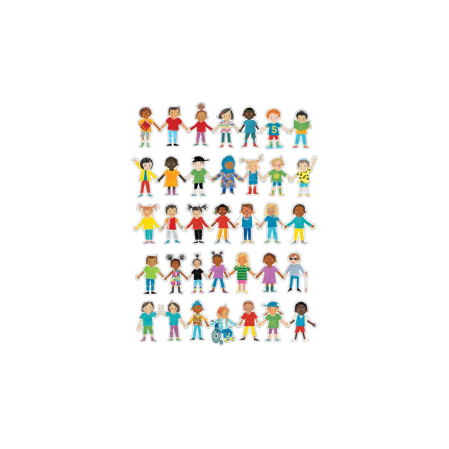 Carson Dellosa Education All Are Welcome Kids Cut-Outs, Pack of 36