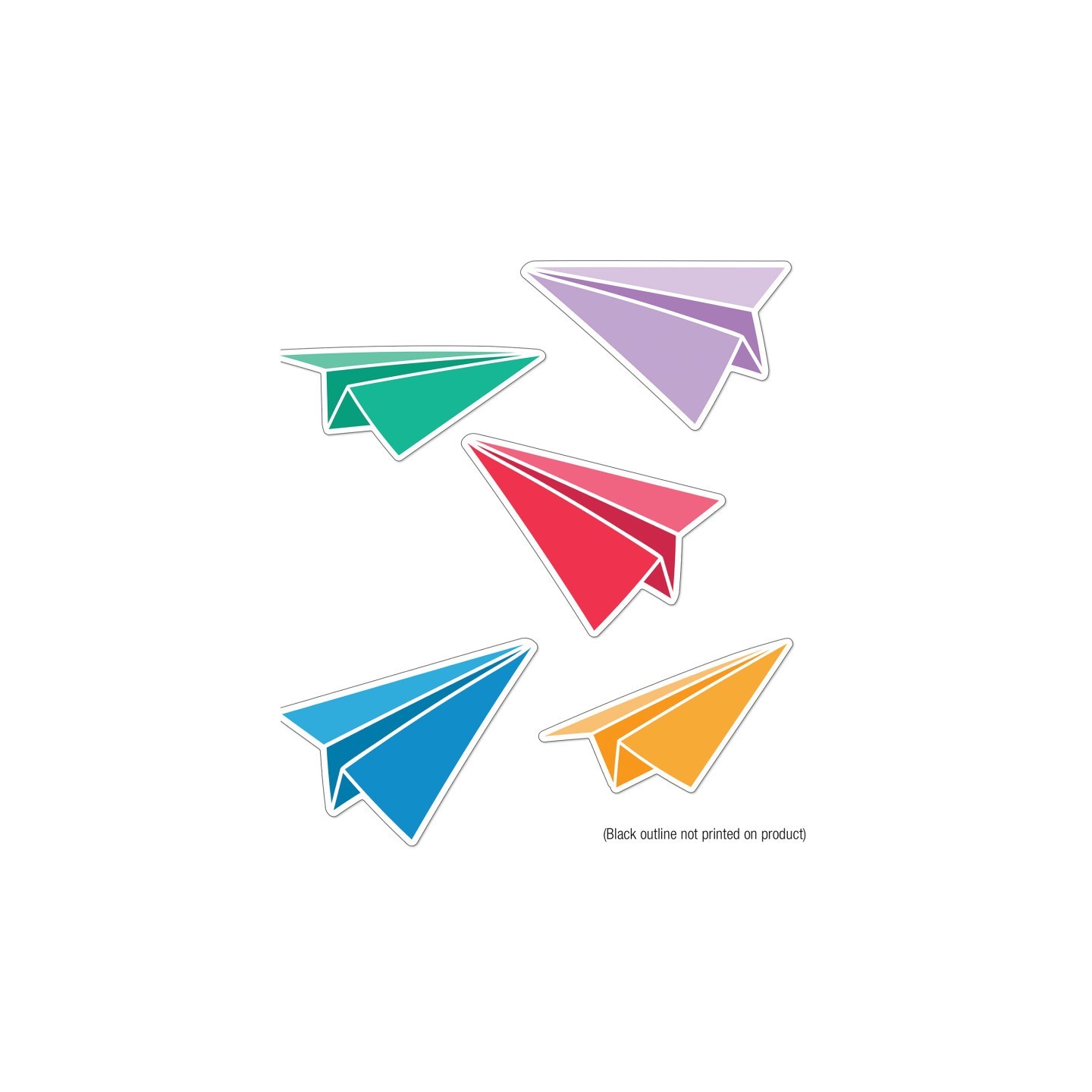 Carson Dellosa Education Happy Place Paper Airplanes Cut-Outs, Pack of 36