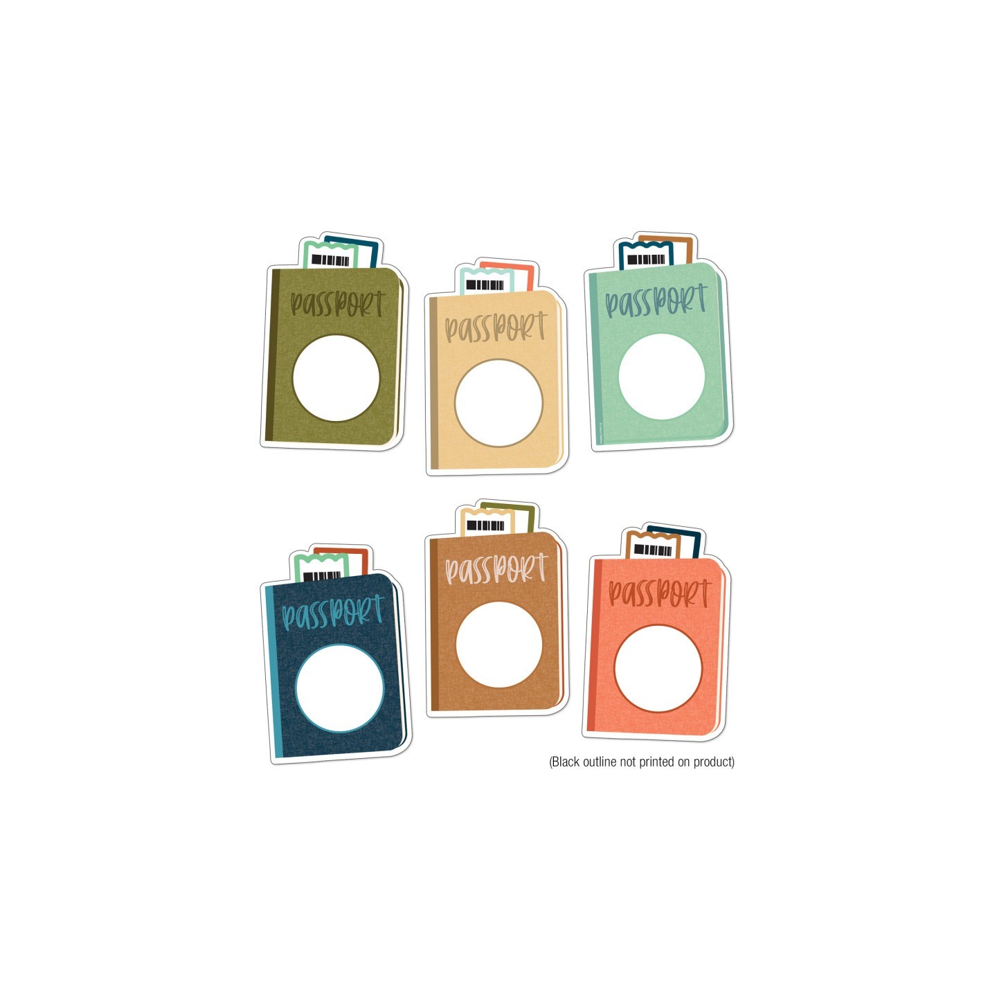 Carson Dellosa Education Let's Explore Passports Cut-Outs, Pack of 36