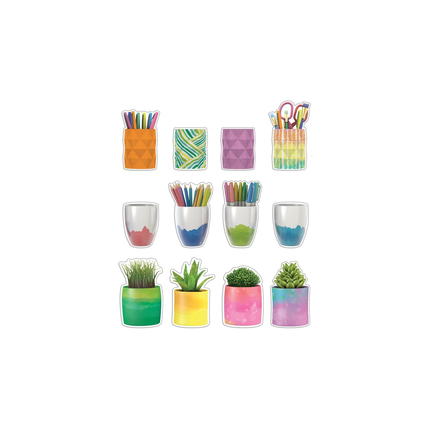 Happily Ever Elementary Creatively Inspired Planters & Cups Cut-Outs, Pack of 36