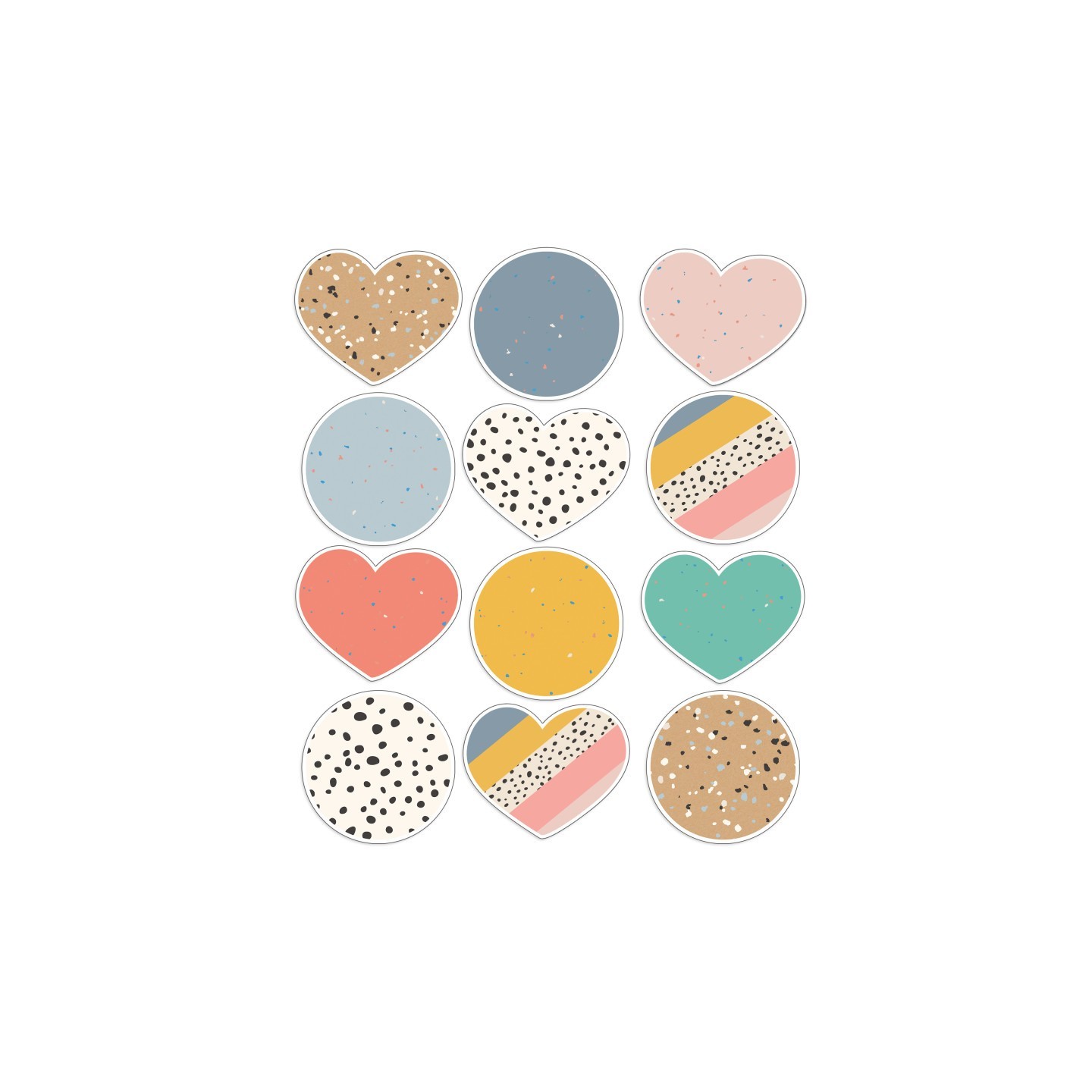 Carson Dellosa Education We Belong Jumbo Hearts & Dots Cut-Outs, Pack of 12