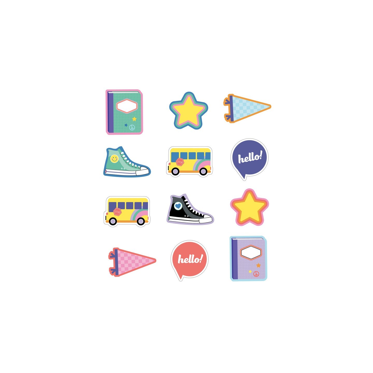 Carson Dellosa Education We Stick Together Hello School Cut-Outs, Pack of 36