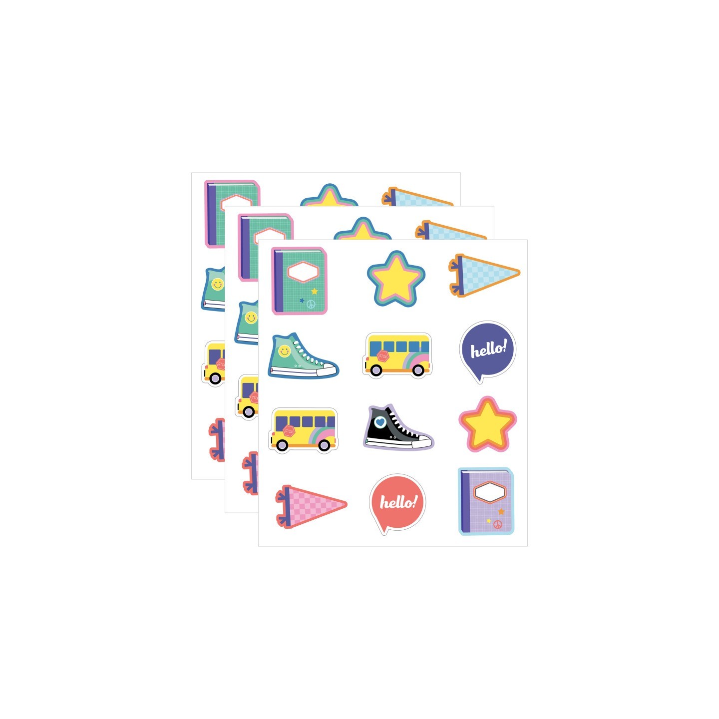 Carson Dellosa Education We Stick Together Hello School Cut-Outs, 36 Per Pack, 3 Packs