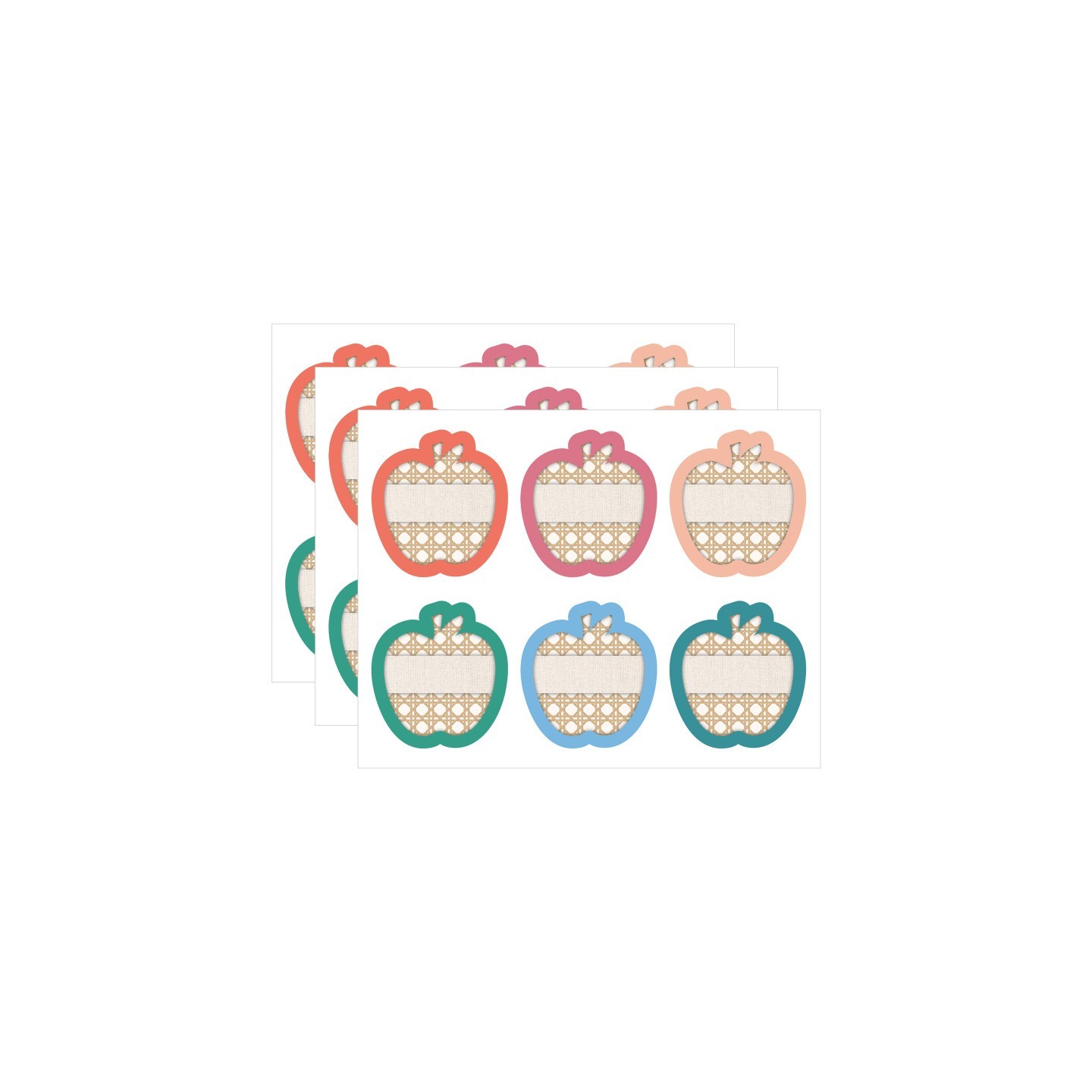 Carson Dellosa Education True to You Boho Apples Cut-Outs, 36 Per Pack, 3 Packs