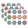 Carson Dellosa Education Happily Ever Elementary Retro Remix Jumbo Flowers Cutouts, 12 Per Pack, 3 Packs