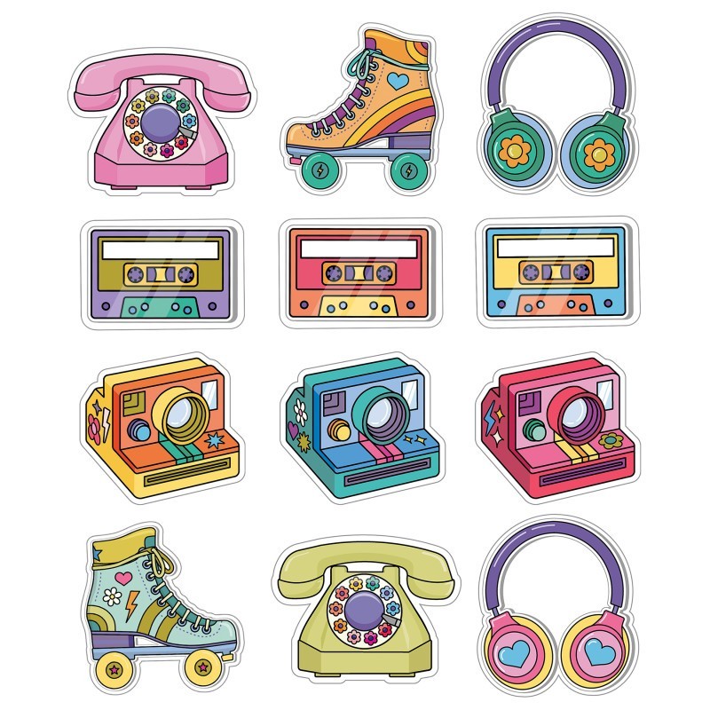 Carson Dellosa Education Retro Remix Cutouts, Pack of 36