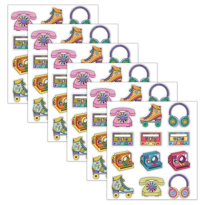 Carson Dellosa Education Retro Remix Cutouts, 36 Per Pack, 6 Packs