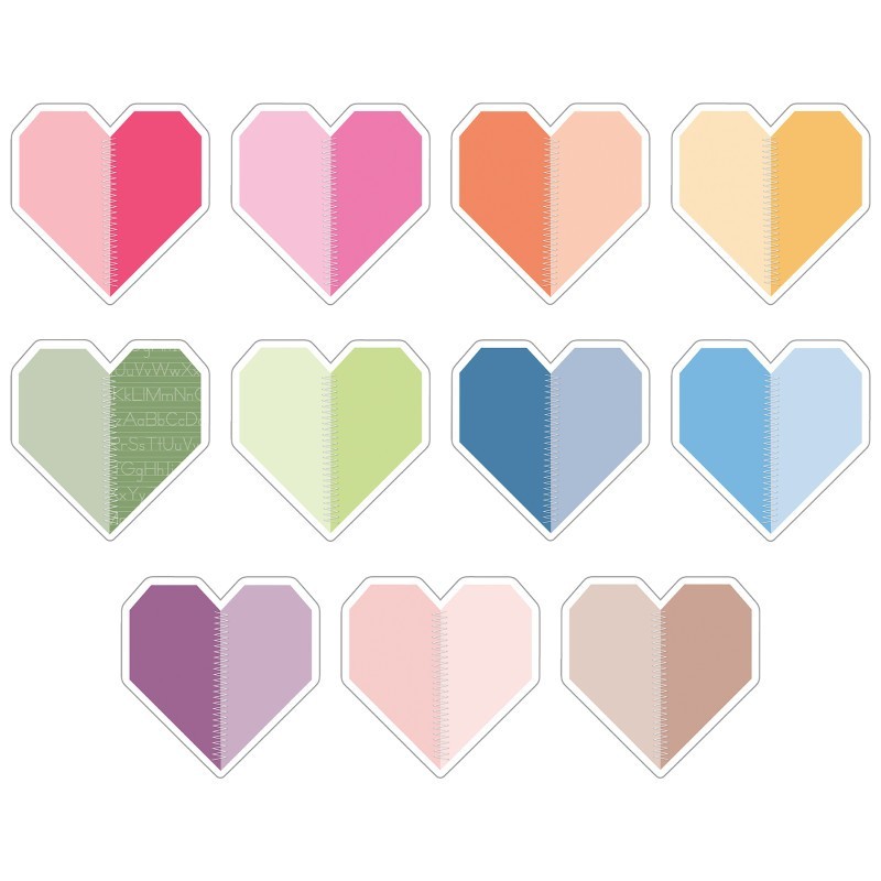 Carson Dellosa Education Crafty and Cool Handmade Hearts Cutouts, Pack of 36