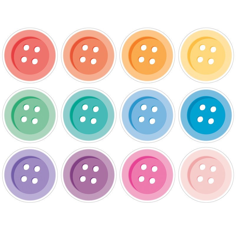 Carson Dellosa Education Crafty and Cool Buttons Cutouts, Pack of 36