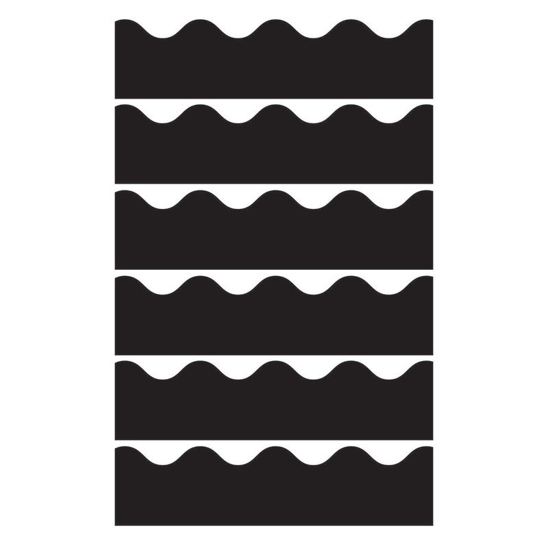 Carson Dellosa Education Black Scalloped Border, 39 Feet Per Pack, 6 Packs