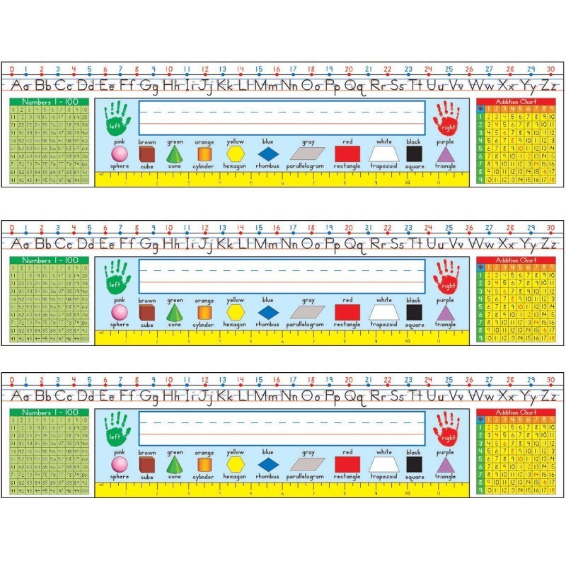 Carson Dellosa Education Traditional Manuscript Nameplates, Grade 1-3, 36 Per Pack, 3 Packs