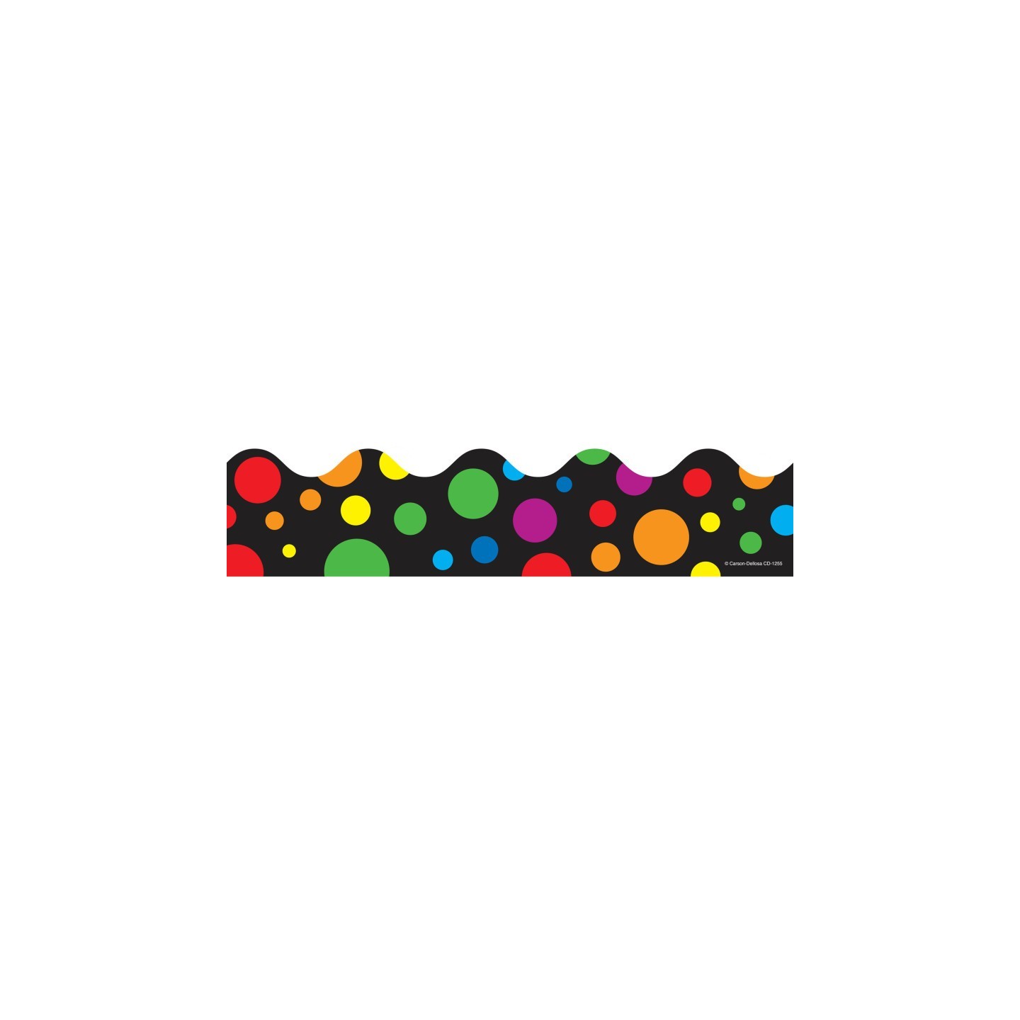 Carson Dellosa Education Big Rainbow Dots Scalloped Border, 39 Feet