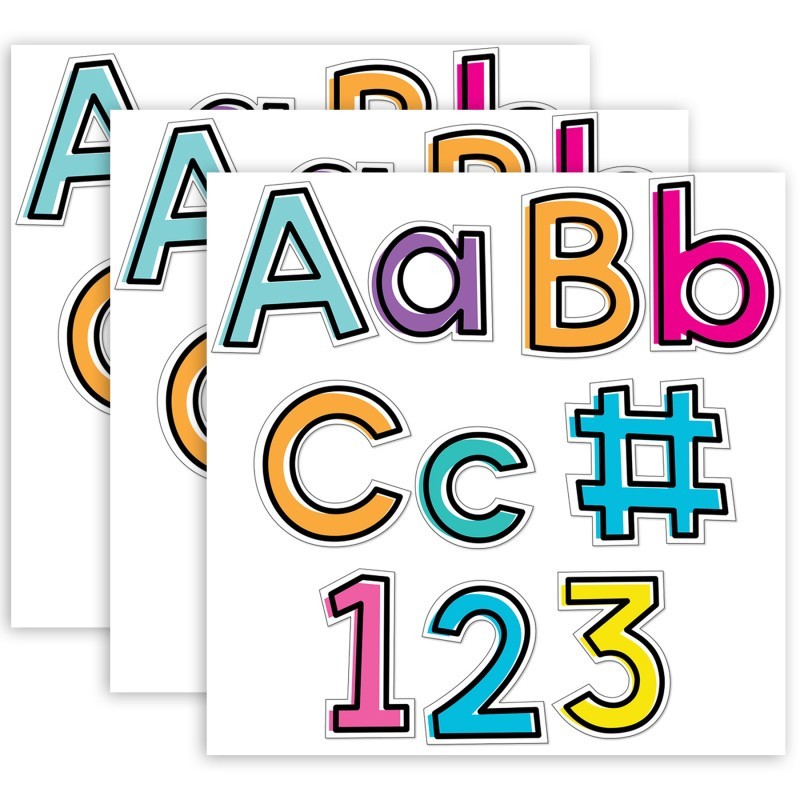 Carson Dellosa Education Kind Vibes Combo Pack EZ Letters, 219 Pieces Per Pack, 3 Packs