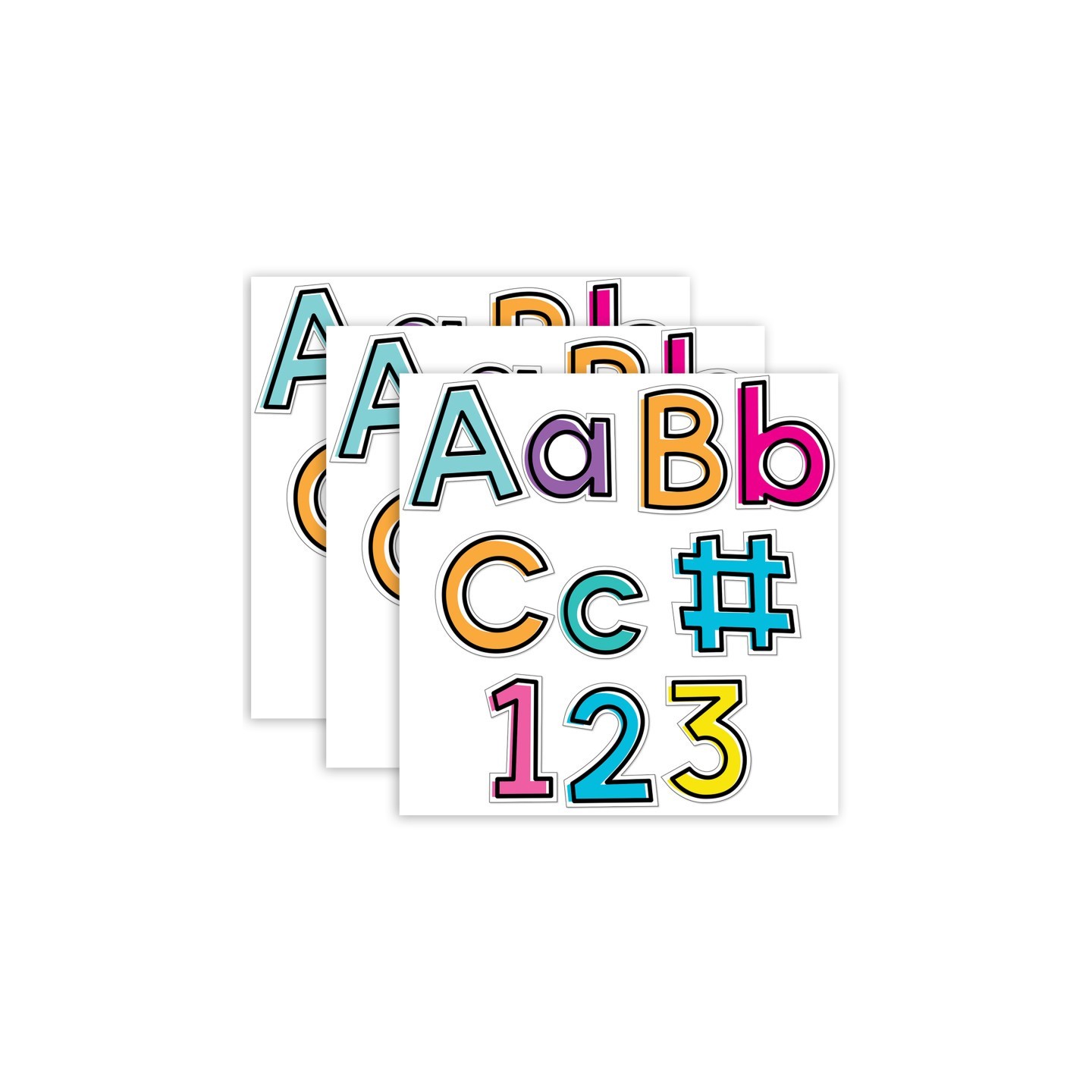 Carson Dellosa Education Kind Vibes Combo Pack EZ Letters, 219 Pieces Per Pack, 3 Packs