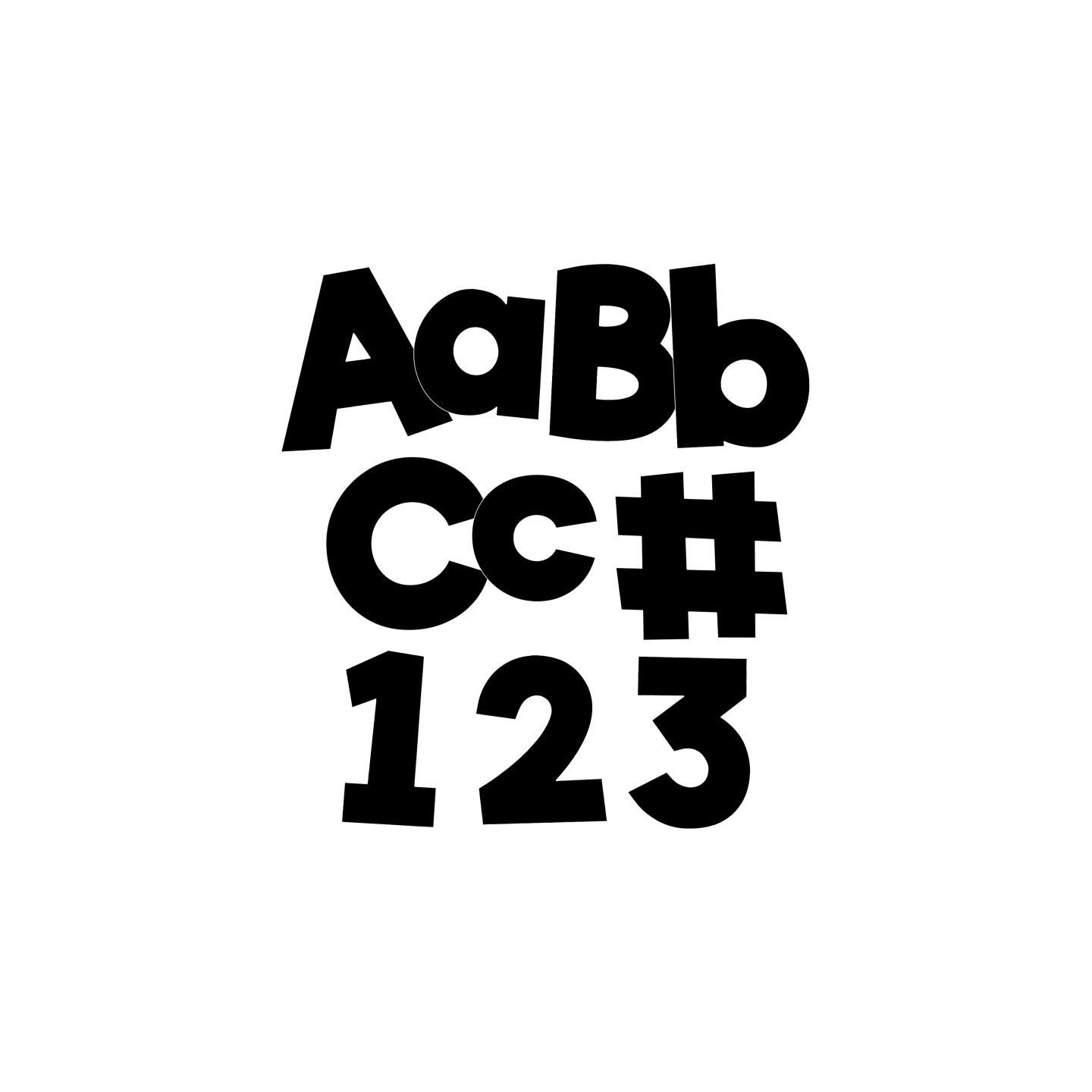 Carson Dellosa Education Black Combo Pack EZ Letters, 219 Pieces