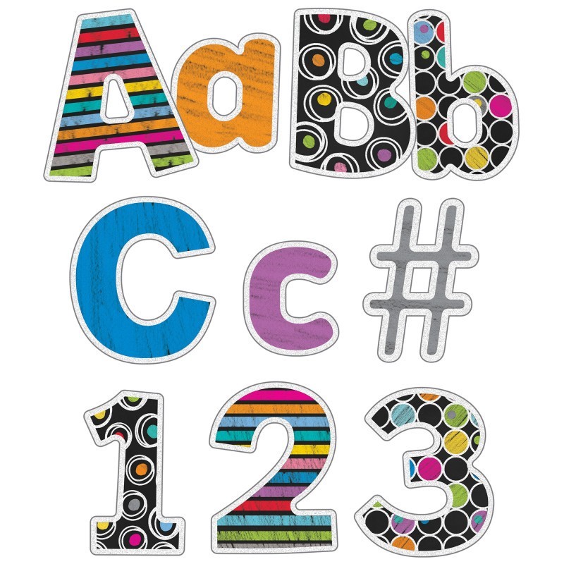 Carson Dellosa Education Colorful Chalkboard Combo Pack EZ Letters, 219 Pieces