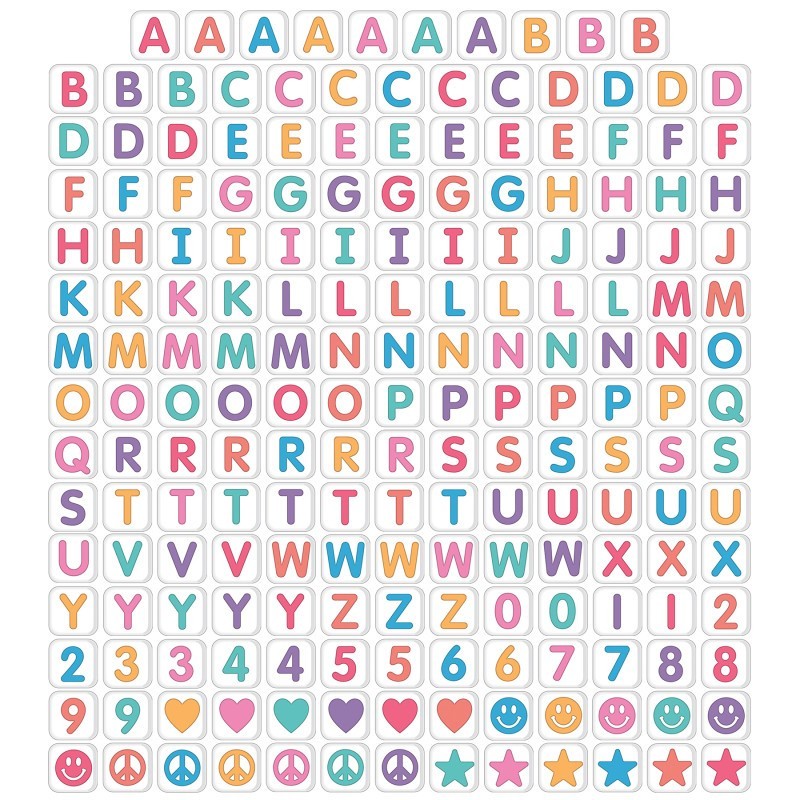 Carson Dellosa Education Crafty and Cool Letter Beads Bulletin Board Letters, 216 Pieces