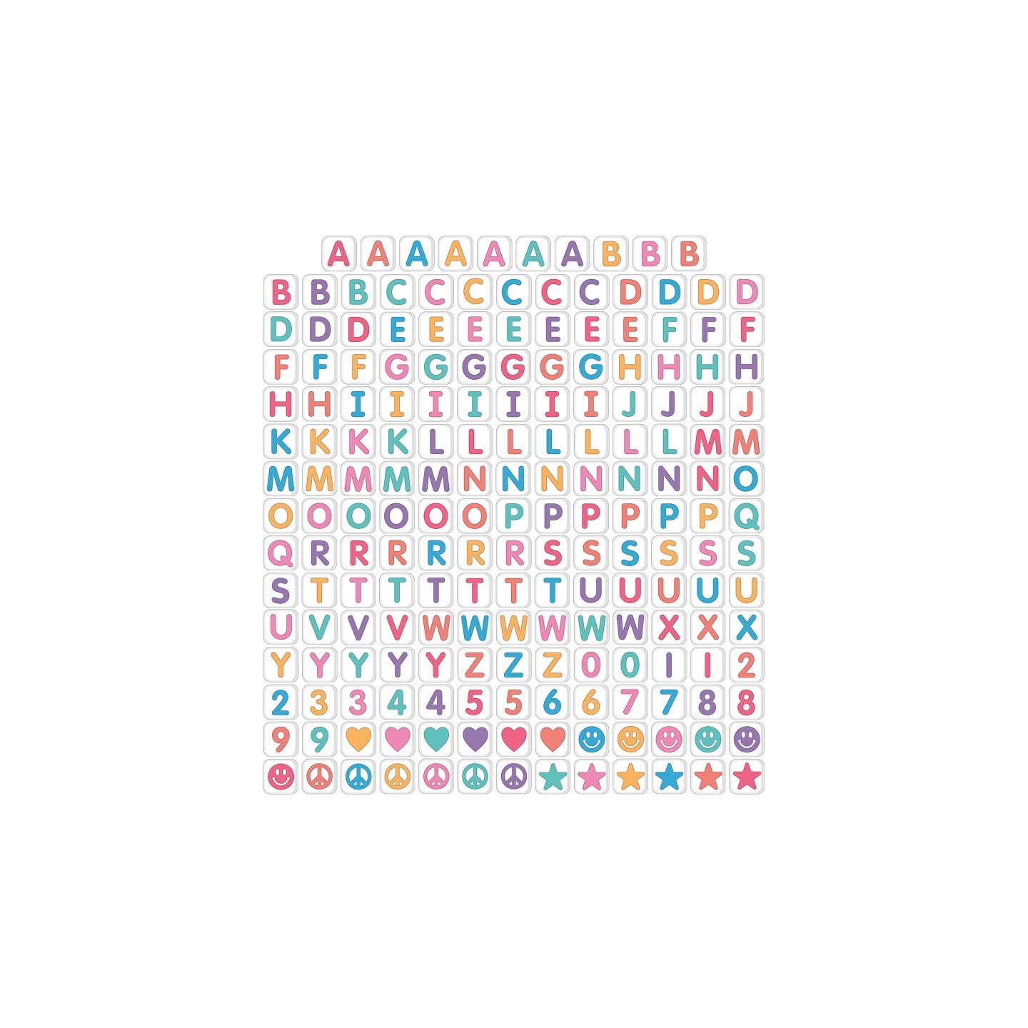 Carson Dellosa Education Crafty and Cool Letter Beads Bulletin Board Letters, 216 Pieces