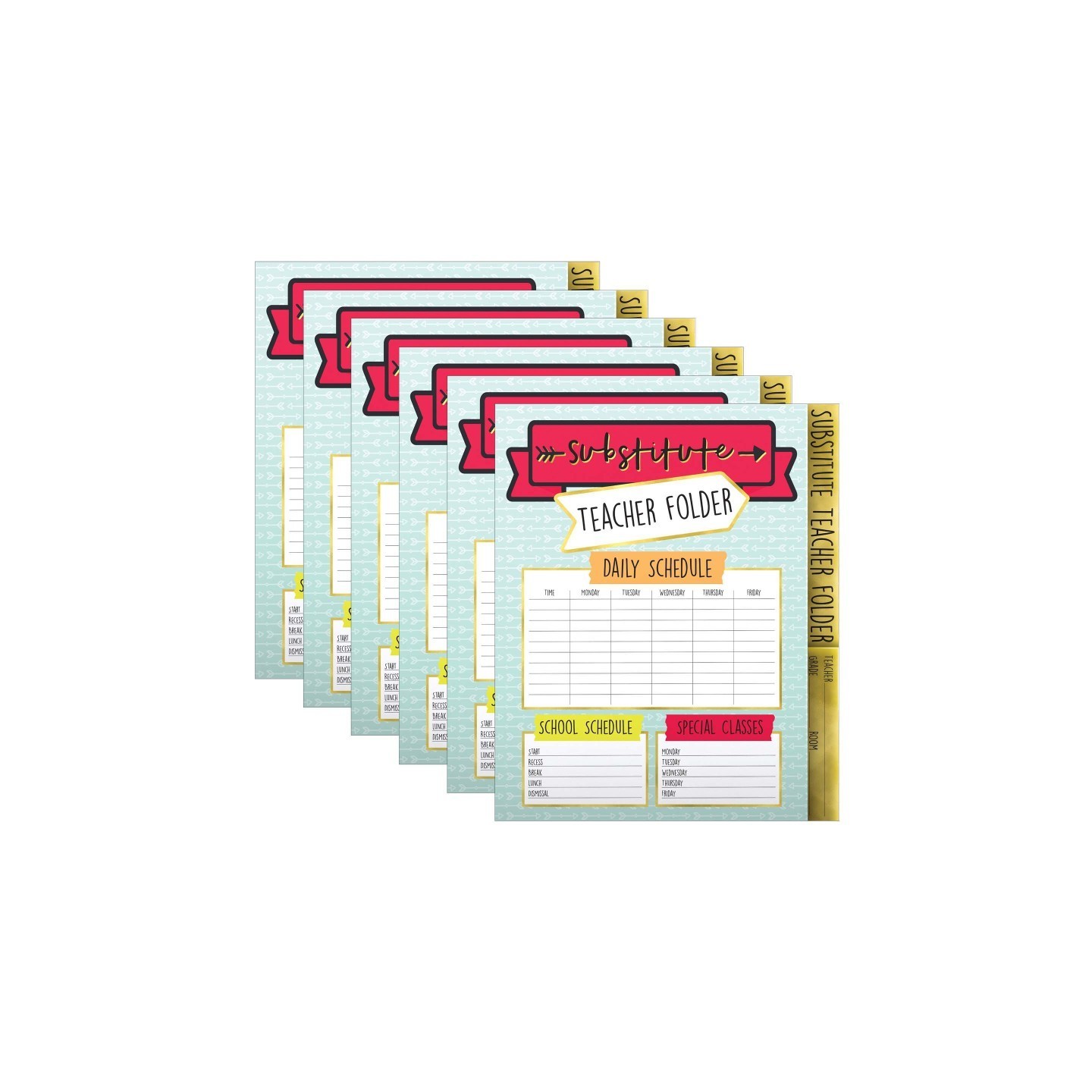 Carson Dellosa Education Aim High Substitute Teacher Folder, Grade PK-8, Pack of 6