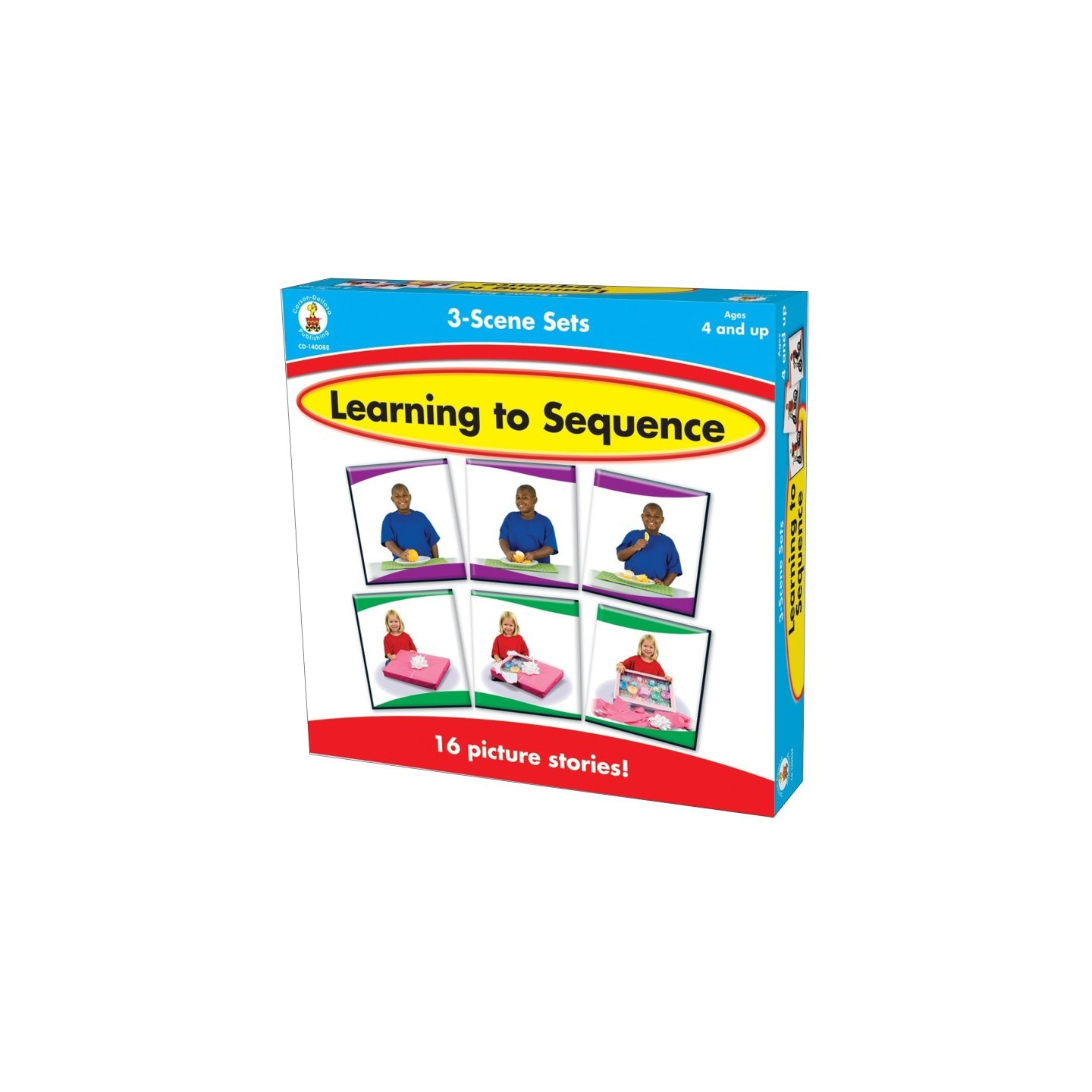 Carson Dellosa Education Learning to Sequence Game, 3-Scene Sets