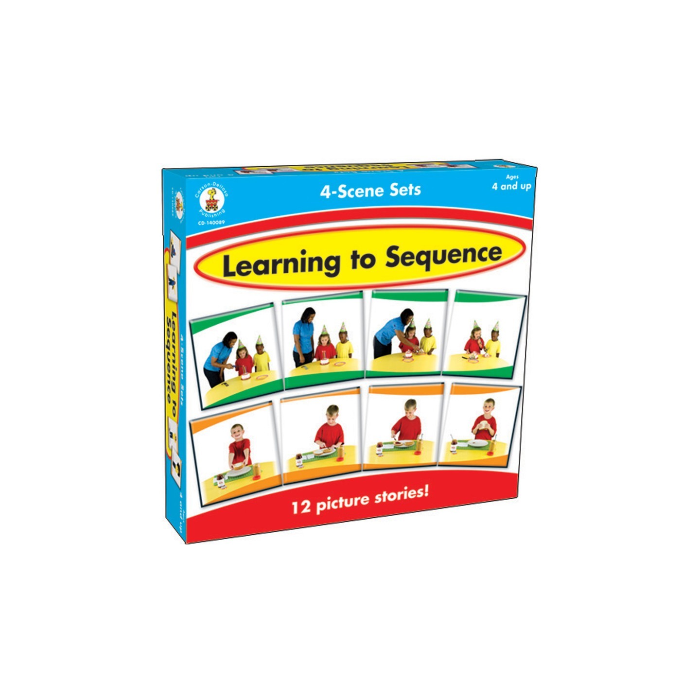 Carson Dellosa Education Learning to Sequence Game, 4-Scene Sets